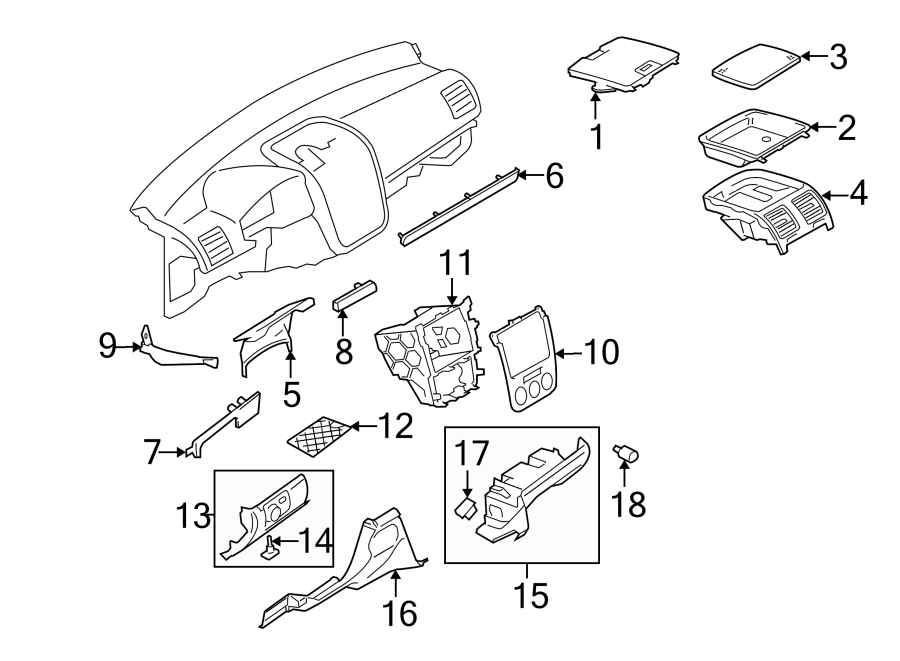 Center Molding 1K1-858-420-9U9 - View 2