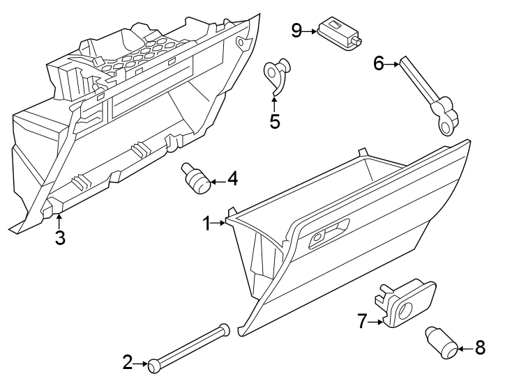 Glove Box Frame 3CN-857-114-A-82V - View 3