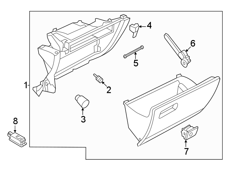 Glove Box Assembly Plate 5H1-858-540 - View 2