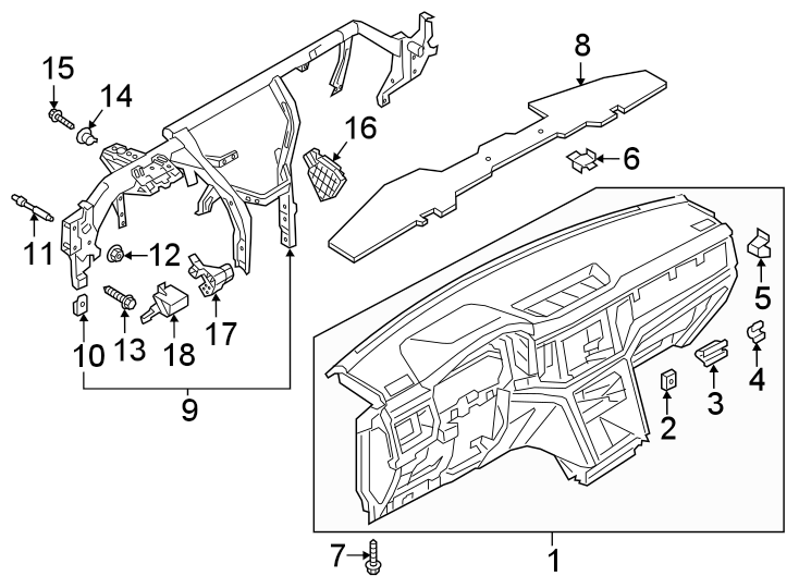 Instrument Panel 3CM-857-003-A-JDB - View 4
