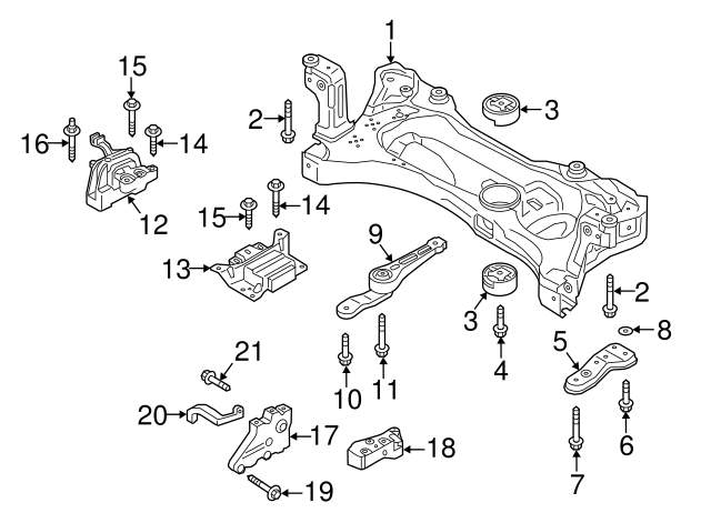 Trans Mount Lower Bracket 1K0-199-117-CD - View 16