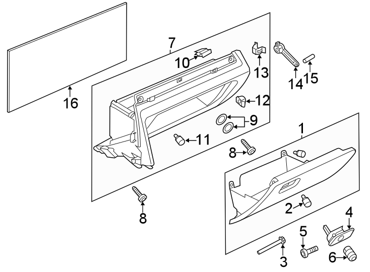 Glove Box Frame 561-857-114-D-ZA2