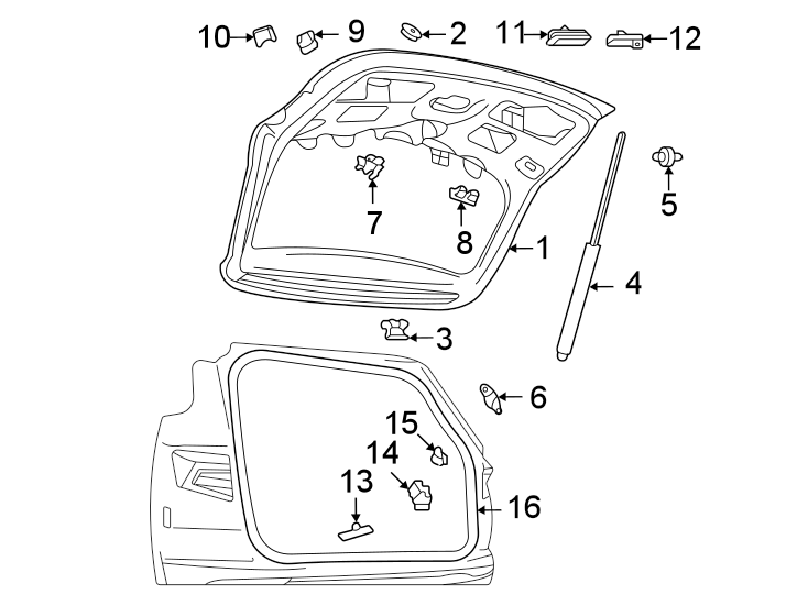 Lift Gate Weather 2GJ-827-705-A - View 2