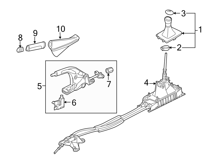 Gear Shift Assembly 5Q0-711-049-CC