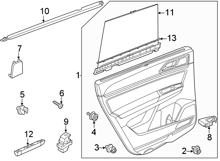 Door Trim Panel 3CM-867-212-G-ZVN