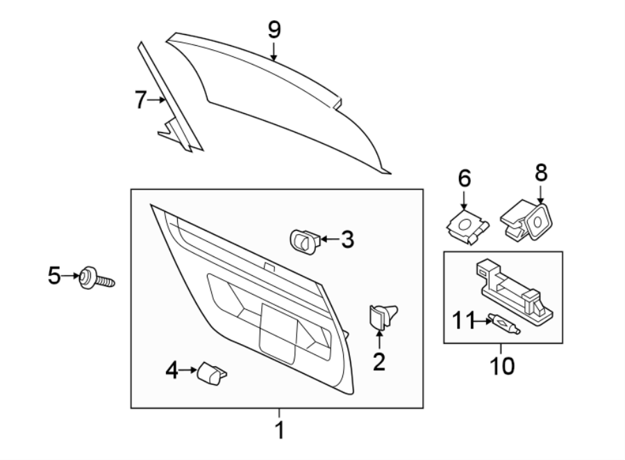 Upper Trim Panel 5C5-867-707-A-82V - View 2