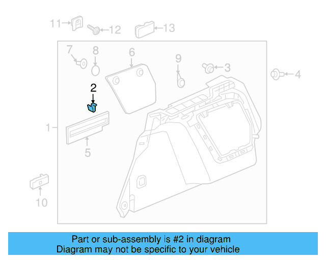 Trunk Trim Panel Clip 701-867-299-E-9B9 - View 18