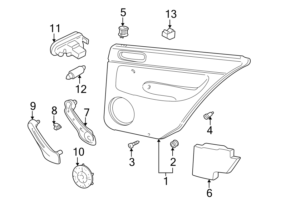 Rear Door Trim 1J6-867-212-AD-HRQ - View 2