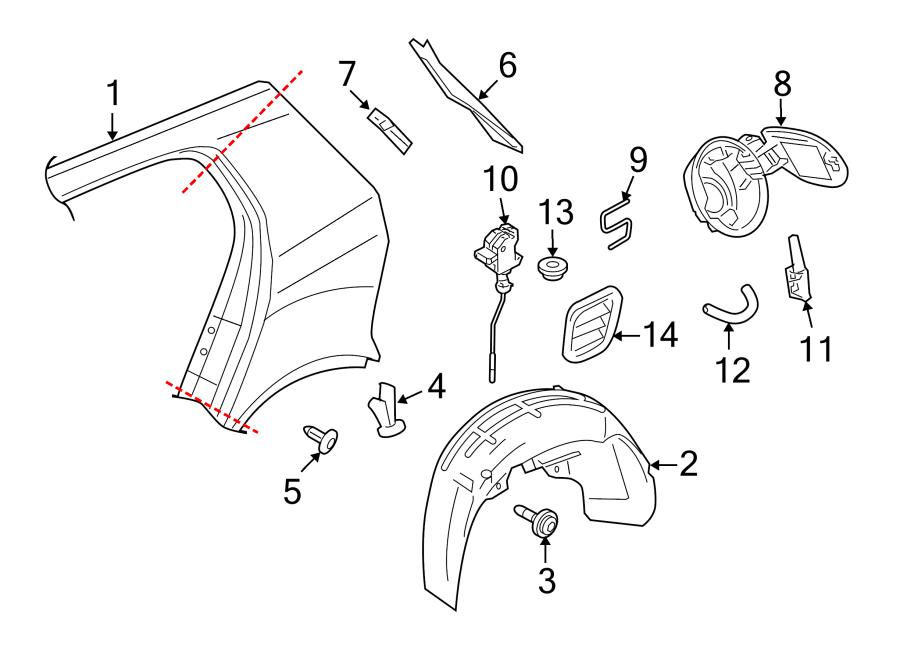 Wheelhouse Liner 1K0-810-971-C - View 3