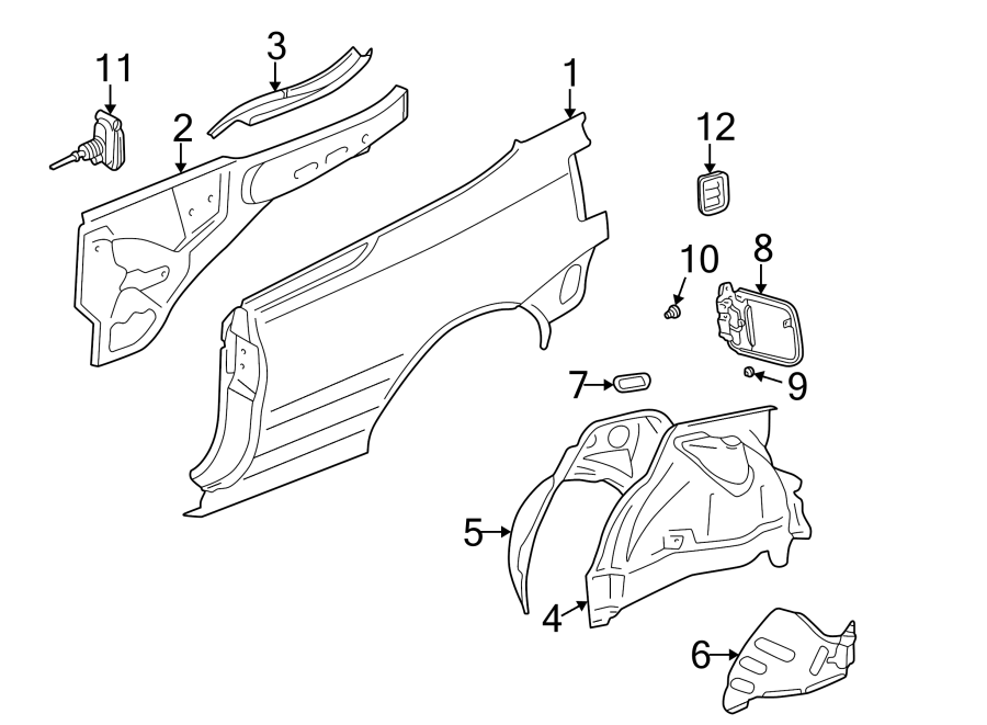 Fuel Door 1E0-809-905-A - View 2