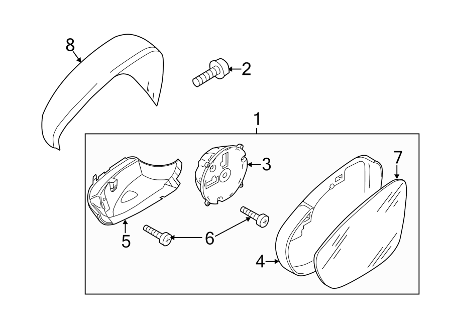 Mirror Assembly 561-857-508-N-9B9 - View 3
