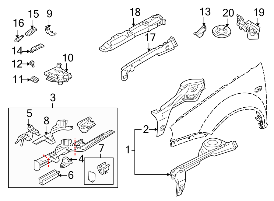 Battery Tray 1J0-804-373-E