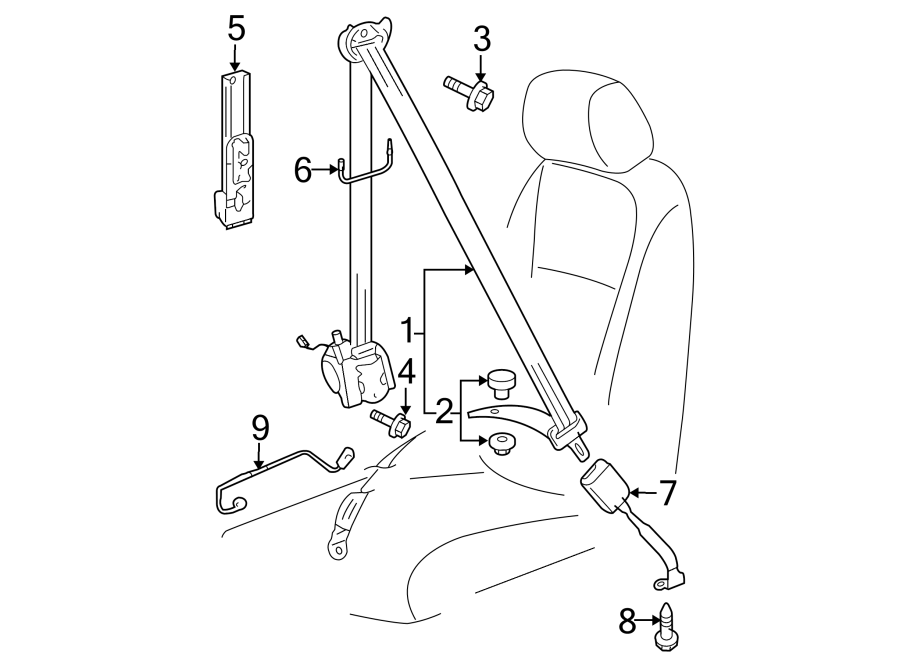 Lap & Shoulder Belt 5K3-857-705-TTM