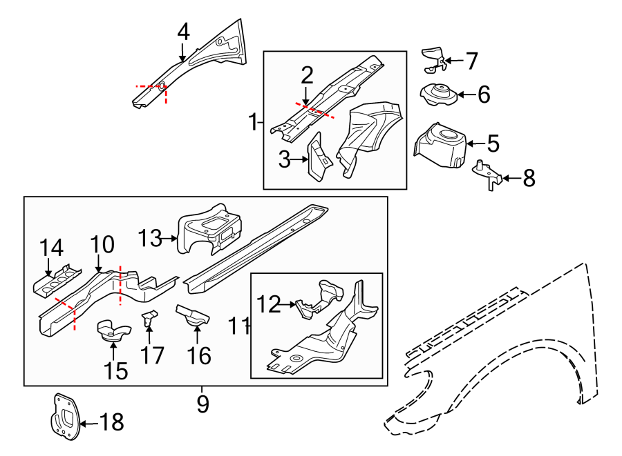 Support Housing 3C0-805-147 - View 3
