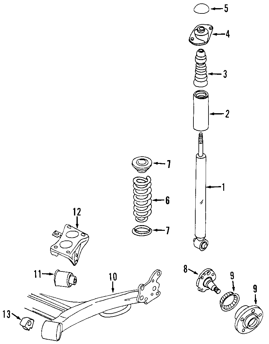 Coil Spring 1J0-511-115-BR - View 3