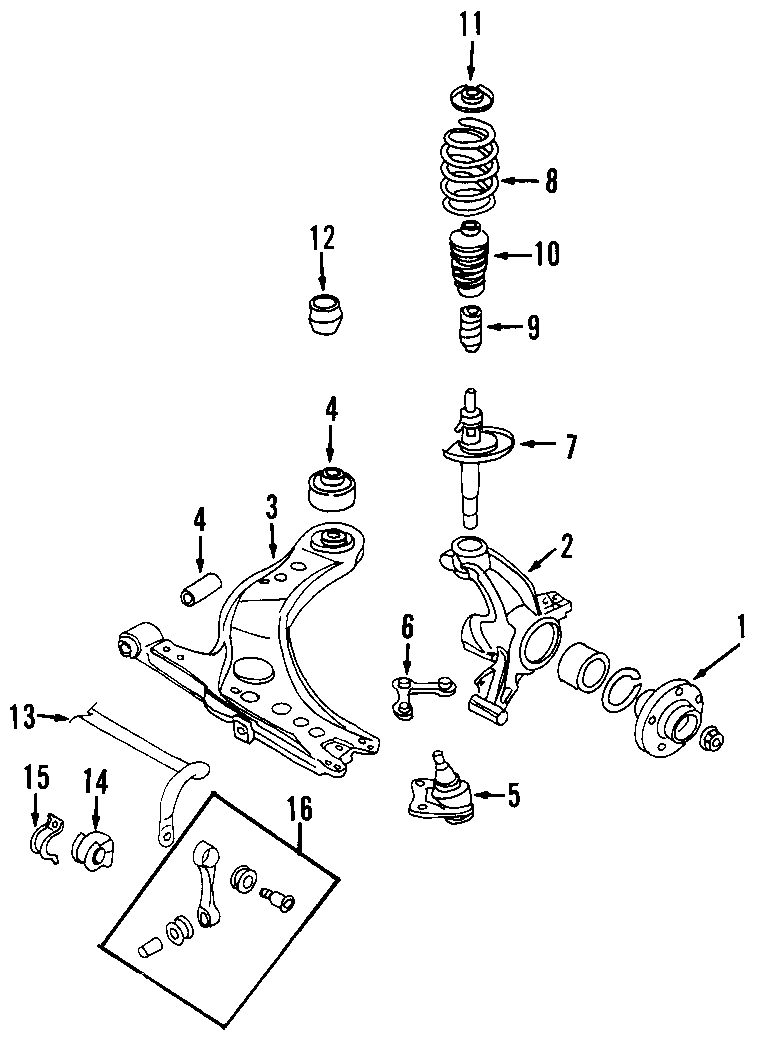 Suspension Strut JZW-413-031-B - View 5