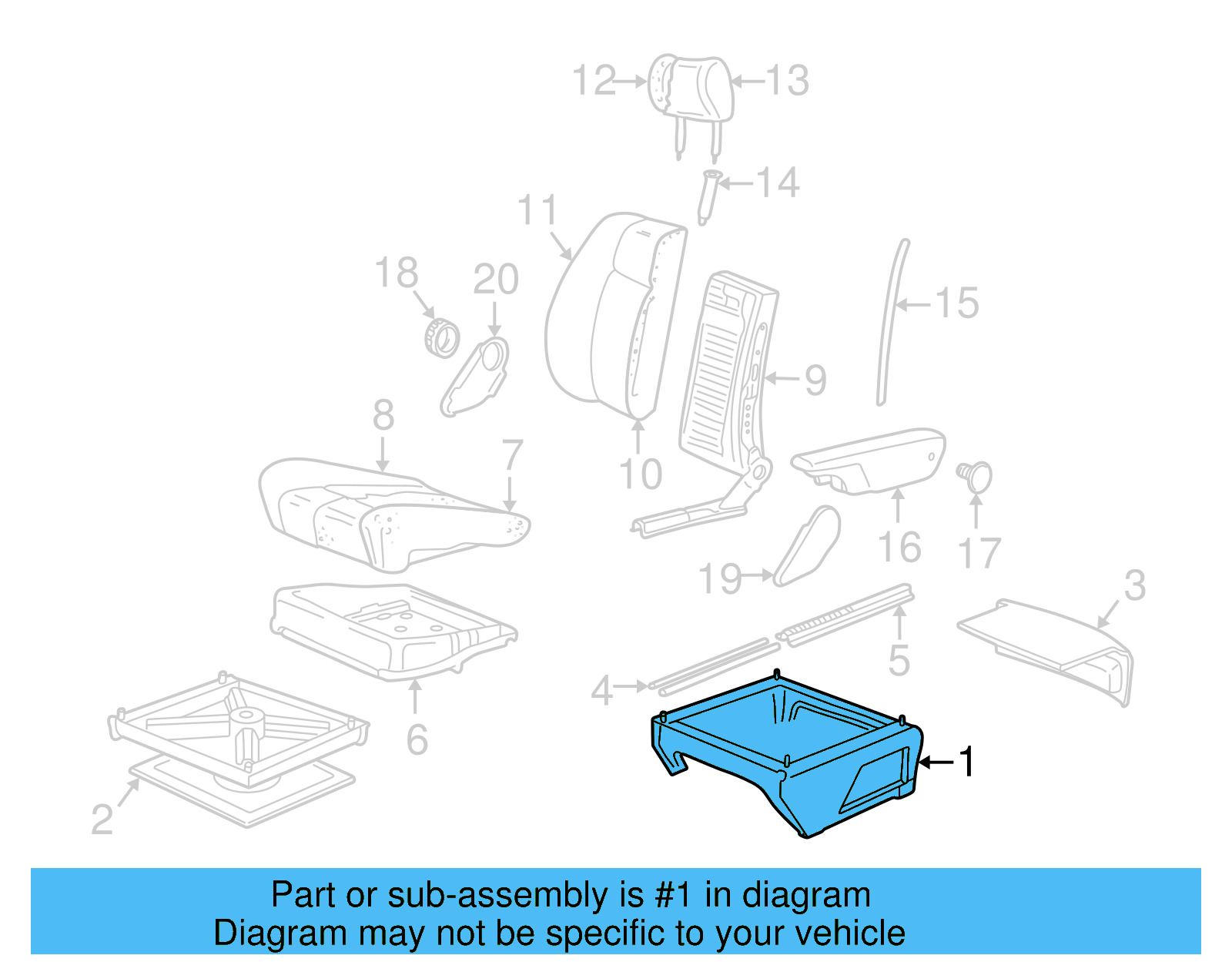 Seat Frame 701881678BA28 - View 4