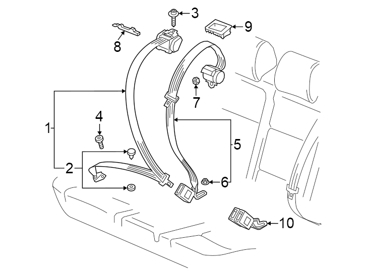 Outer Belt Assembly 3G8-857-805-H-RAA