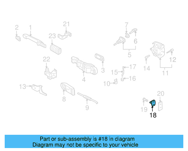 Door Lock Striker Pin 8Z0-837-033-A - View 29