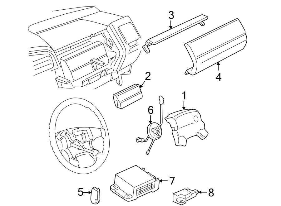 Side Impact Sens 1J0-909-606-AM - View 2