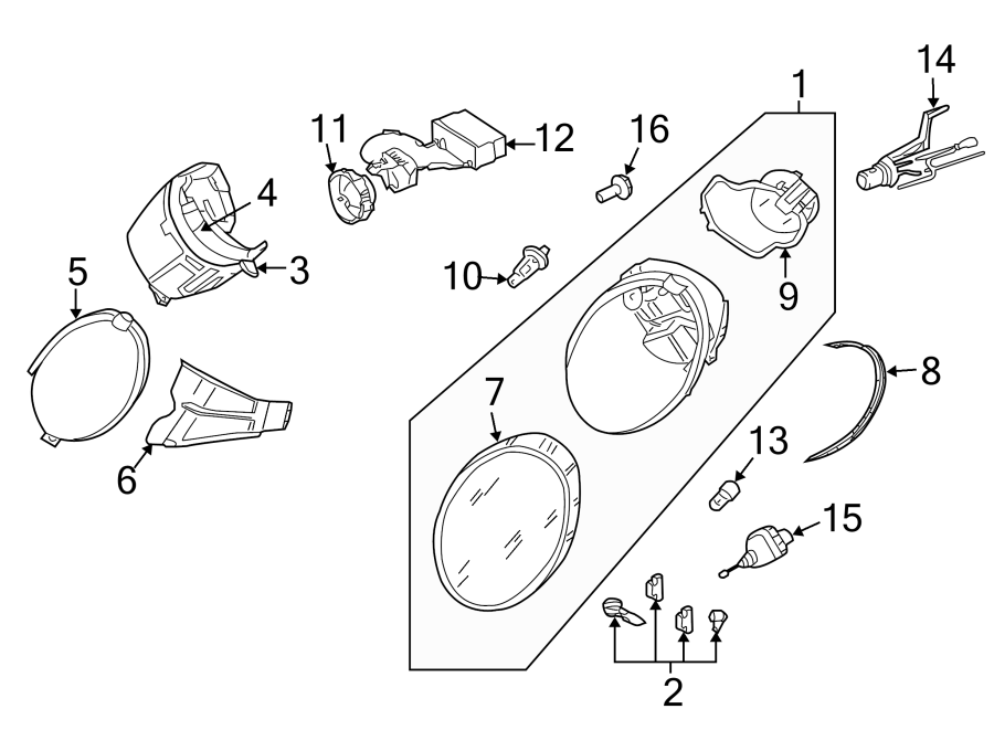Headlamp Bulb Retainer 1C0-941-621 - View 2