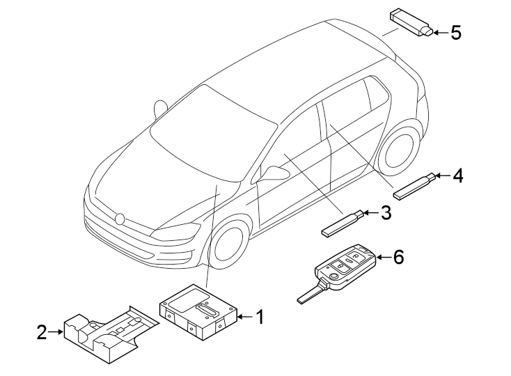 Keyless Entry Antenna 5Q0-962-131 - View 10