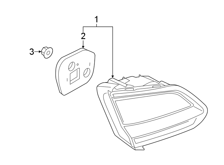 Backup Lamp Assembly Seal 3G8-945-395 - View 4