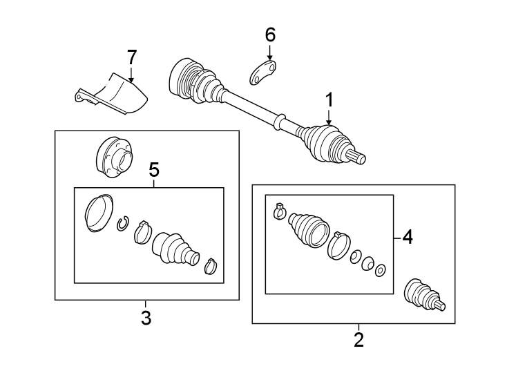 Axle Assembly 1K0-407-272-RR - View 2