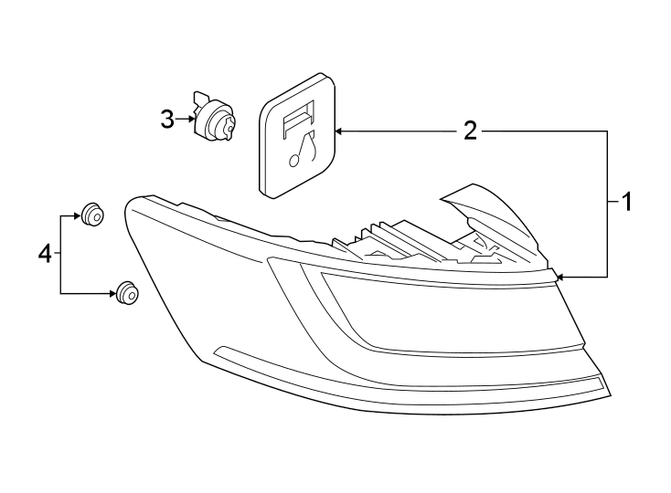Combo Lamp Assembly Grommet 3G0-945-229 - View 5