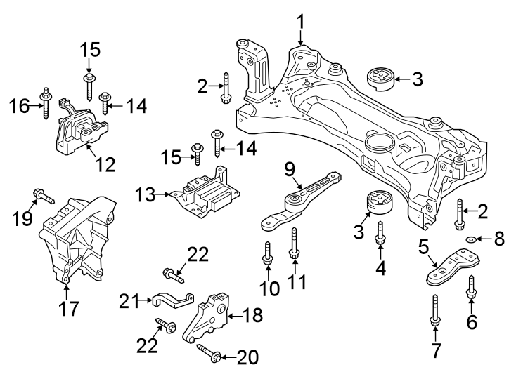Motor Mount 5Q0-199-555-BG