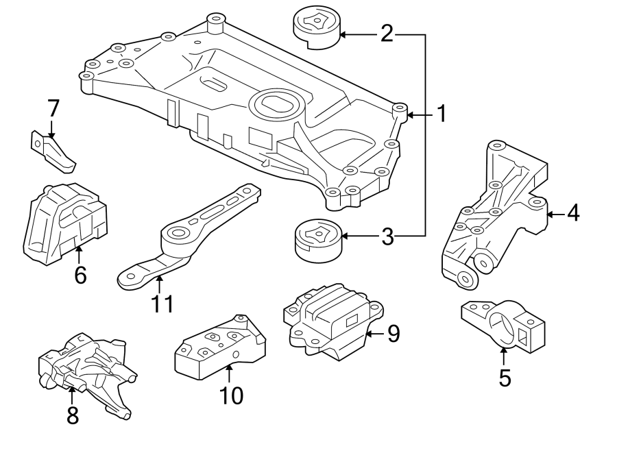 Mount 1K0-199-555-BE - View 3