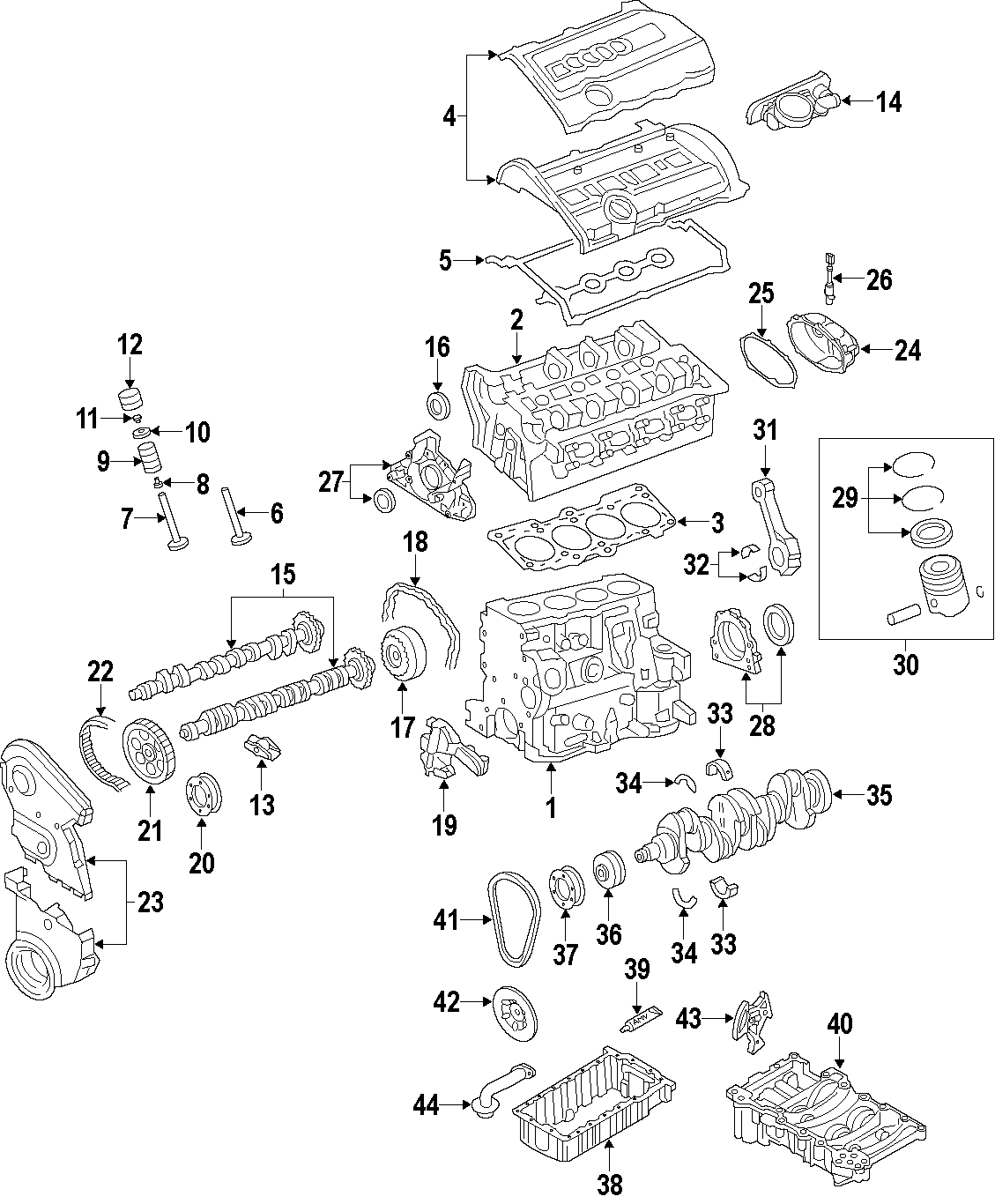 Engine Crankshaft Main Bearing 06B-105-591-010