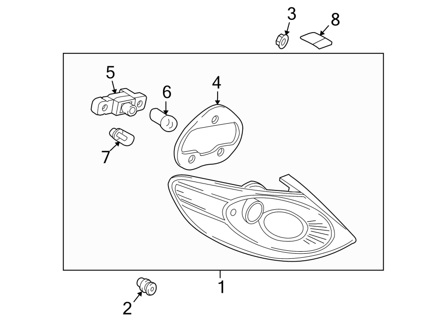Tail Lamp Assembly 3C8-945-208-S