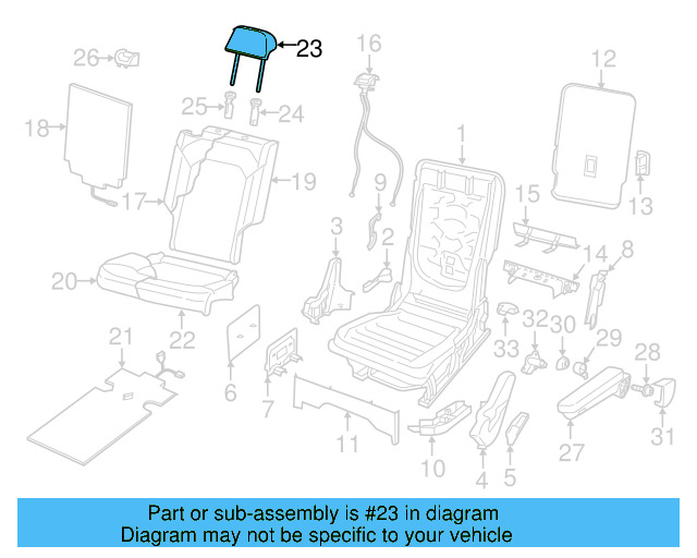 Headrest 3CN-881-901-F-ZAI - View 6