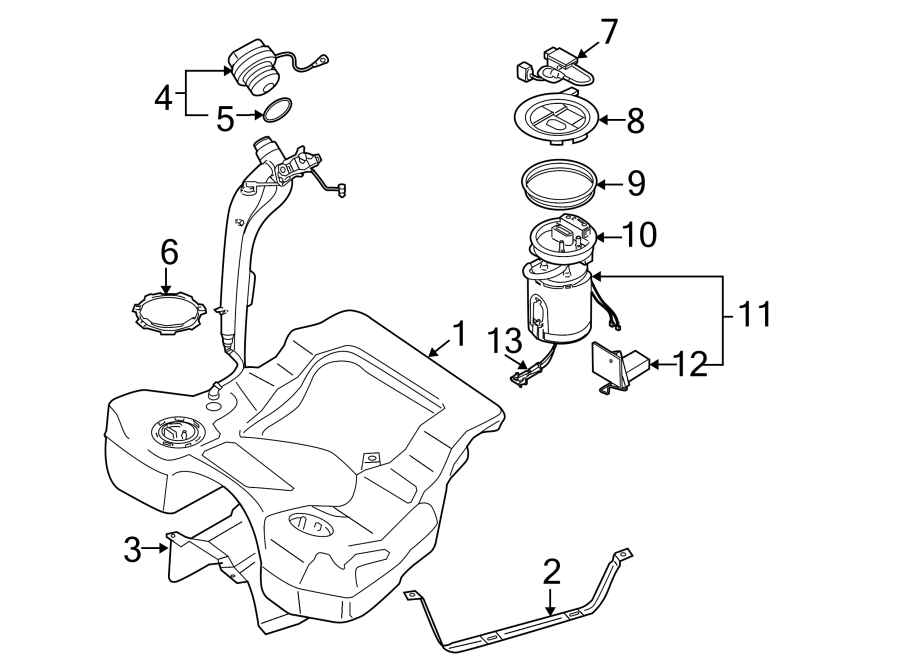 Fuel Tank Strap 3C0-201-653-A