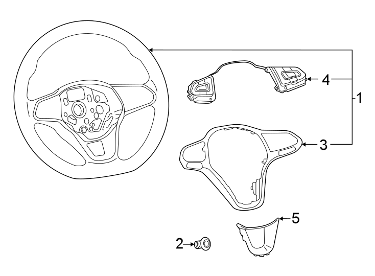 Steering Wheel 5H0-419-089-HB-YPG - View 2