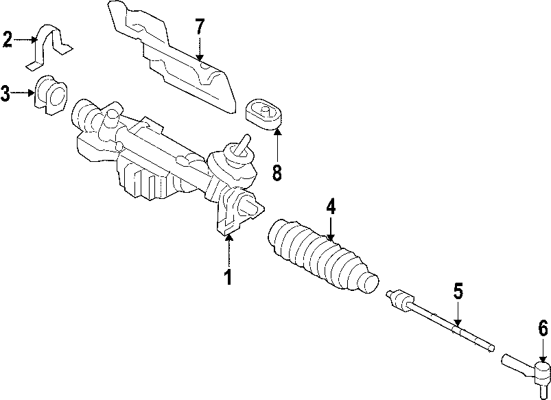 Steering Gear 3AB423061AX - View 2