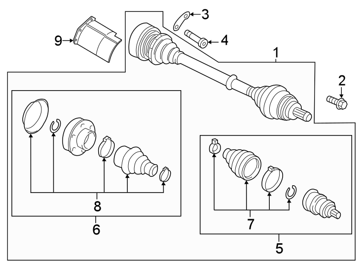 Cv Axle Assembly 5Q0-407-272-FN