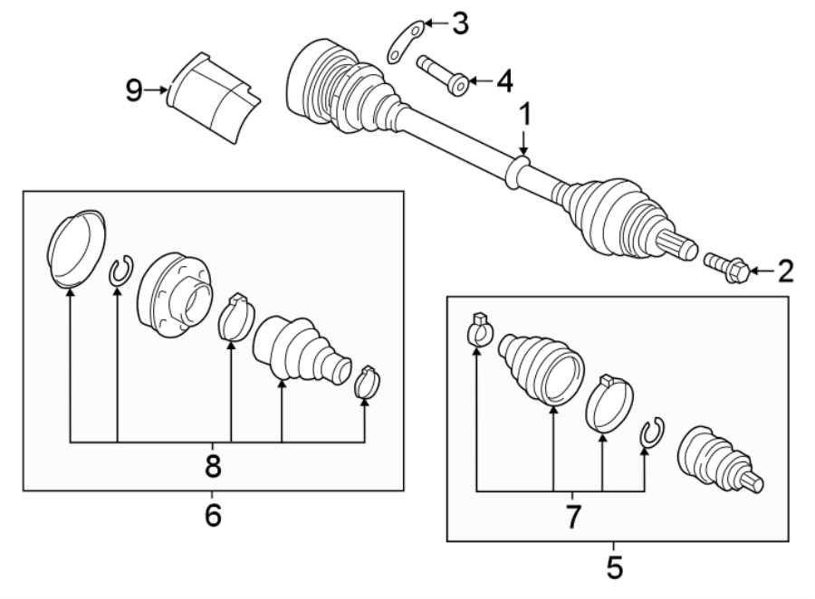 Inner Joint Assembly 5Q0-498-103-AX - View 3