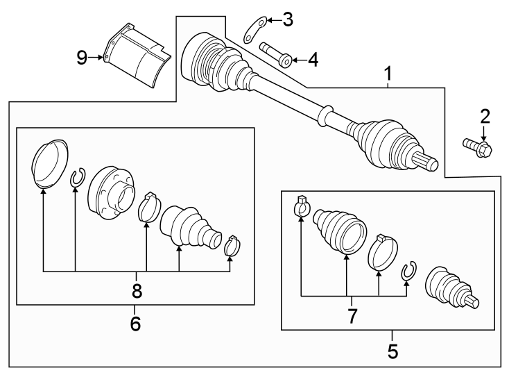 Cv Axle Assembly 5Q0-407-272-FN - View 2