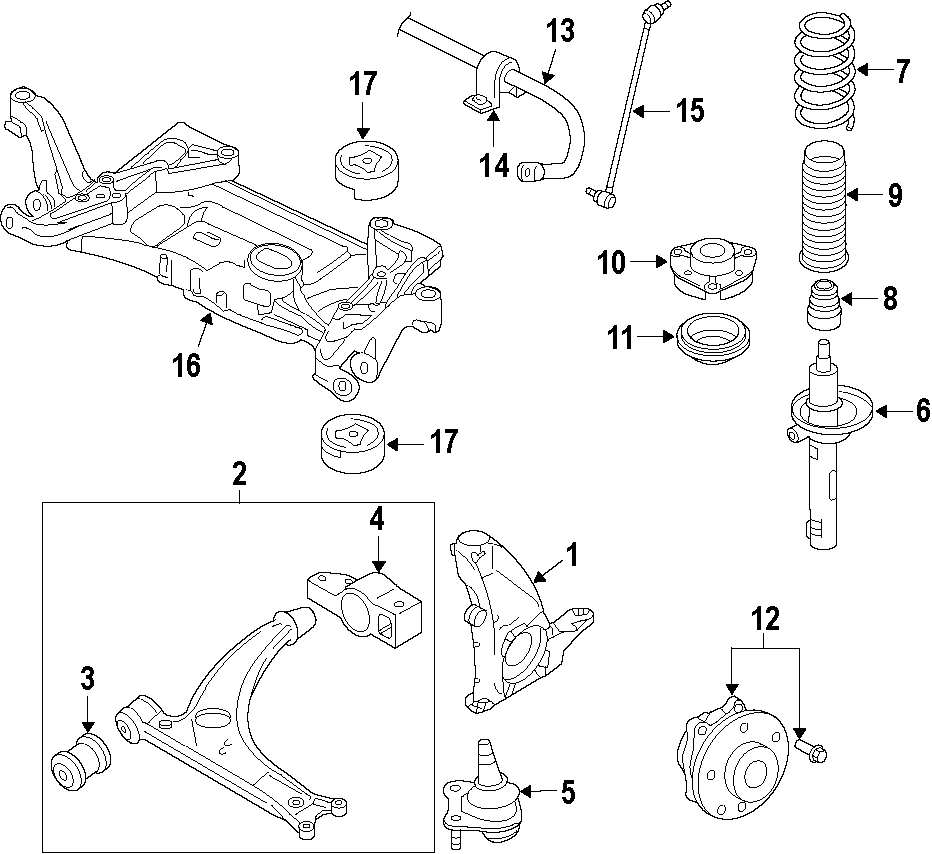 Engine Cradle 3C0-199-313-BA - View 4