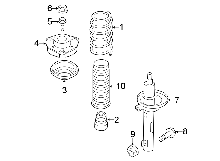 Coil Spring 561-411-105-D - View 2