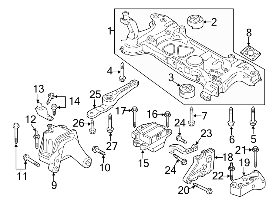 Motor Mount Support 1K0-199-588-A - View 23
