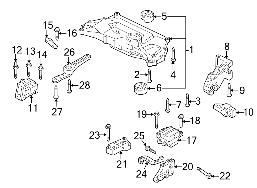 Trans Mount 1K0-199-555-AA - View 2