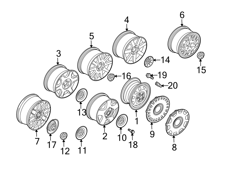Wheel, Alloy 1J0-601-025-BS-8Z8 - View 4