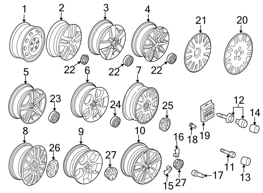 Wheel, Alloy 1K0-601-025-D-8Z8 - View 4