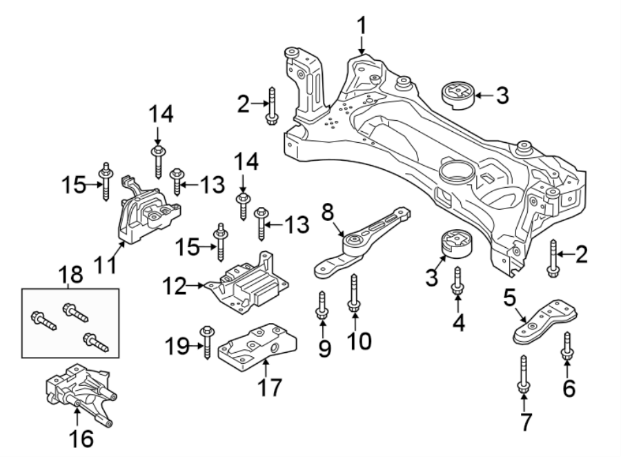Motor Mount 5Q0-199-262-BK - View 3