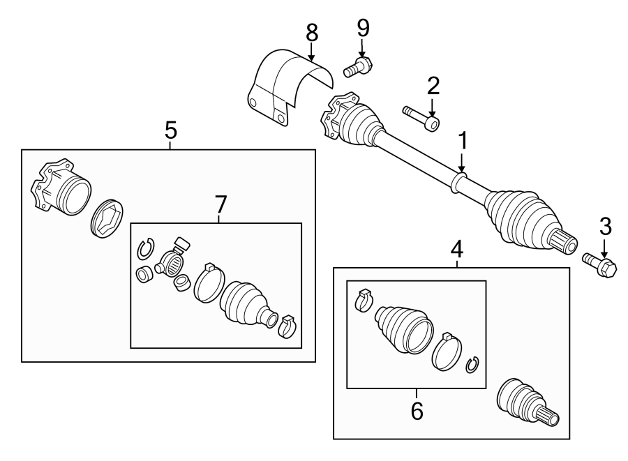 Inner Joint Assembly 3C0-498-103-NX - View 3