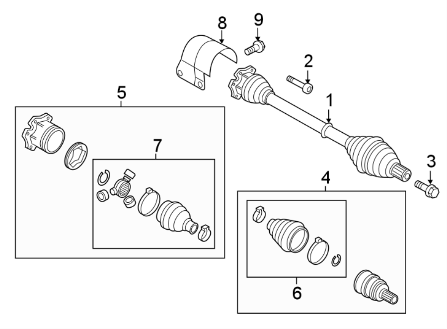Inner Joint Assembly 3C0-498-103-NX - View 2