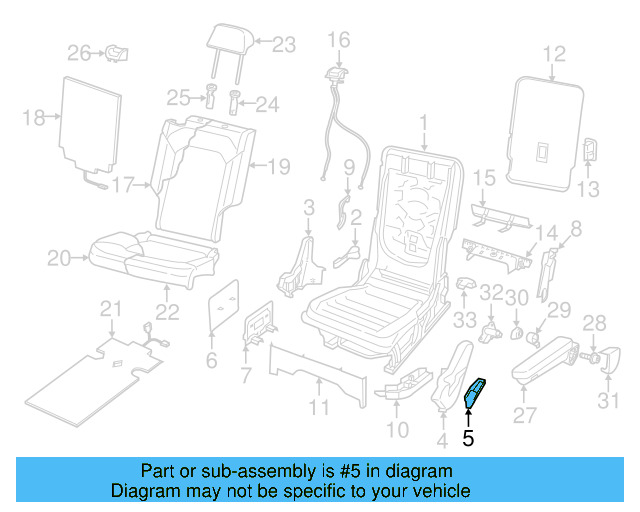 Recline Handle 3CN-885-598-ZA2 - View 8
